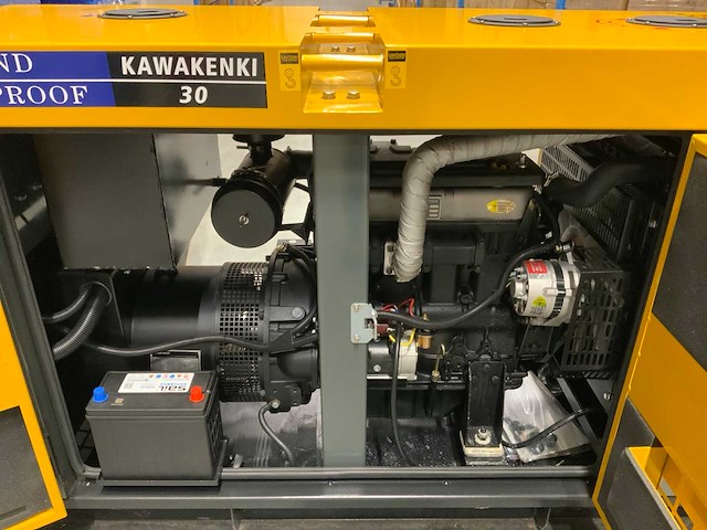 2023 kawakenki kk30-iii-sss silent diesel generator 30kva - afbeelding 3 van  14