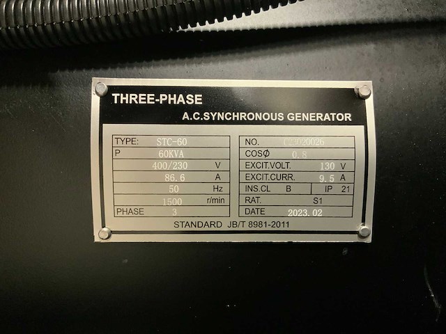 2023 kawakenki kk60-iii-sss silent diesel generator 60kva - afbeelding 1 van  16