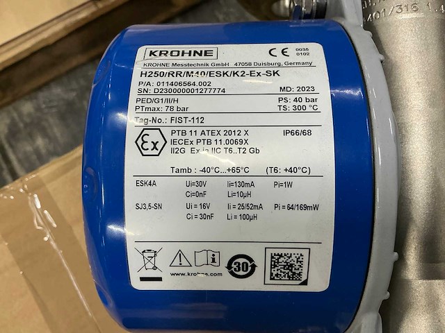 2023 khrone h250/rr/m40/esk/k2-ex-sk flowmeter (3x) - afbeelding 6 van  6