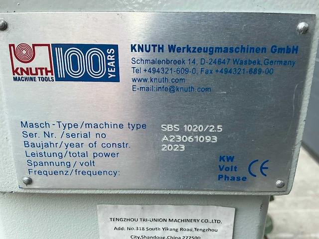 2023 knuth sbs1020/2.5 vingerzetbank - afbeelding 7 van  7