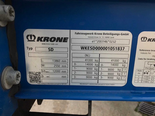 2023 krone sd oplegger - afbeelding 11 van  29