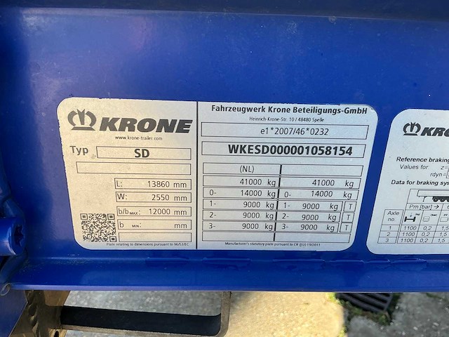 2023 krone sd oplegger - afbeelding 11 van  30