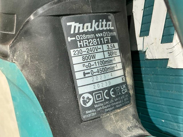 2023 makita hr2811ft combihamer - afbeelding 5 van  5