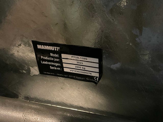 2023 mammut pt25l115g hand hydraulische palletwagen - afbeelding 4 van  4