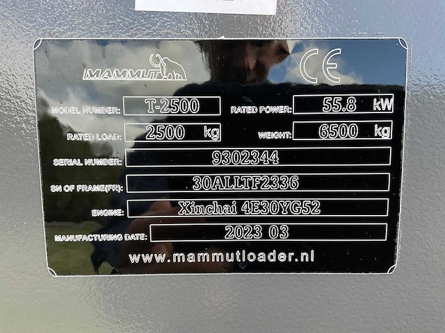 2023 mammut tl2500 telescooplader “ongebruikt” - afbeelding 9 van  26