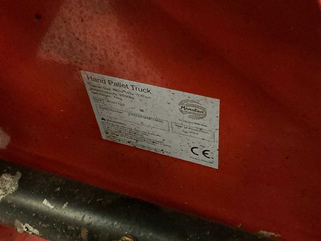 2023 manutan hand hydraulische palletwagen - afbeelding 5 van  5