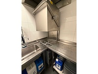 2023 maxima hq 2000 ultra korvenvaatwasmachine met rvs aan- en afvoertafel en rvs afzuigkap en waterontharder - afbeelding 7 van  12