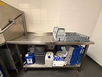 2023 maxima hq 2000 ultra korvenvaatwasmachine met rvs aan- en afvoertafel en rvs afzuigkap en waterontharder - afbeelding 9 van  12