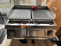 2023 metos d74/10tsgem dubbele elektrische lavasteen-/steencontactgrill - afbeelding 2 van  7