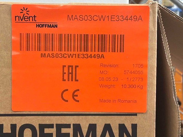 2023 nvent hoffman mas03cw1e33449a schakelkastbehuizing (3x) - afbeelding 7 van  8