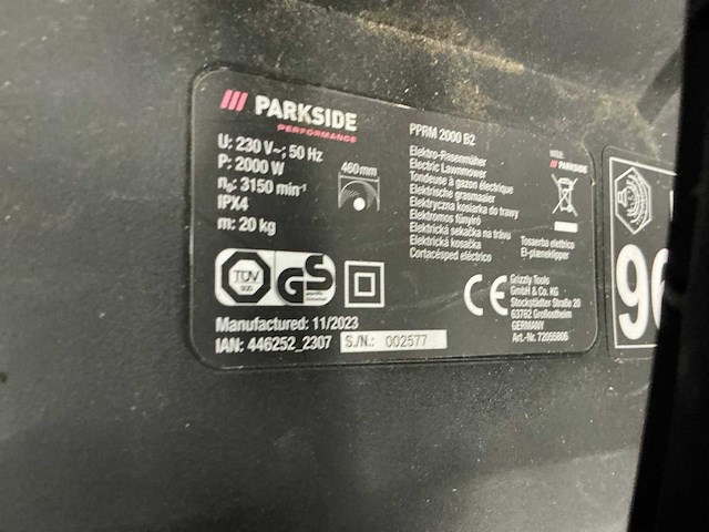 2023 parkside pprm 2000 b2 grasmaaier - afbeelding 9 van  9