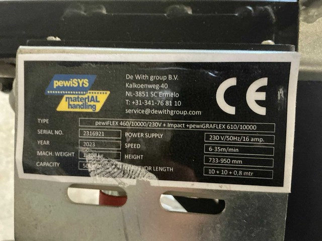 2023 pewiflex 460/1000 aangedreven flexibele rollenbaan - afbeelding 8 van  8