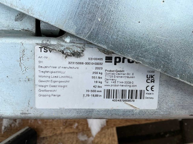 2023 probst tsv trotoirbandenklem - afbeelding 5 van  5