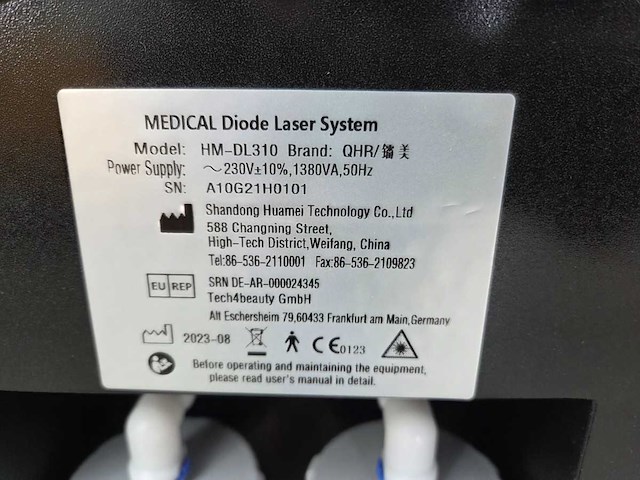2023 qhr hm-dl310 medical diode laser system - laserontharingsapparaat - afbeelding 9 van  9
