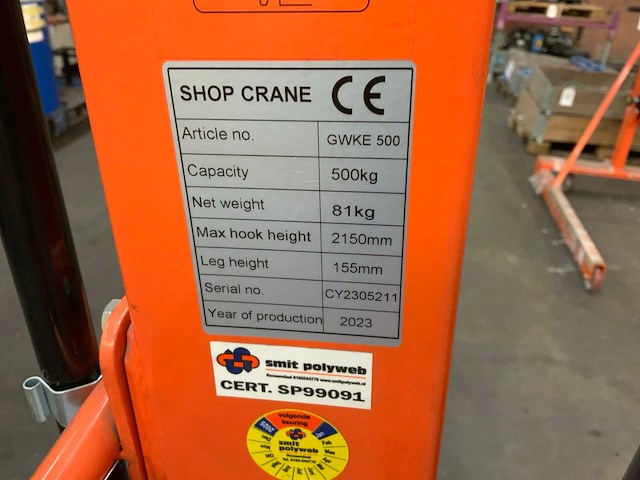 2023 rema gwke 500 werkplaatskraan - afbeelding 3 van  3