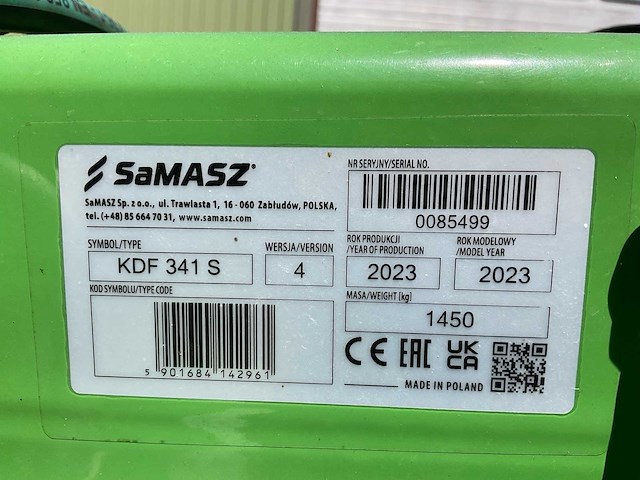 2023 samasz kdf 341 s perfectcut maaimachine met kneuzer (ex demo) - afbeelding 14 van  14