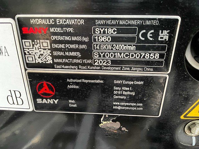 2023 sany sy18c minigraafmachine - afbeelding 16 van  23