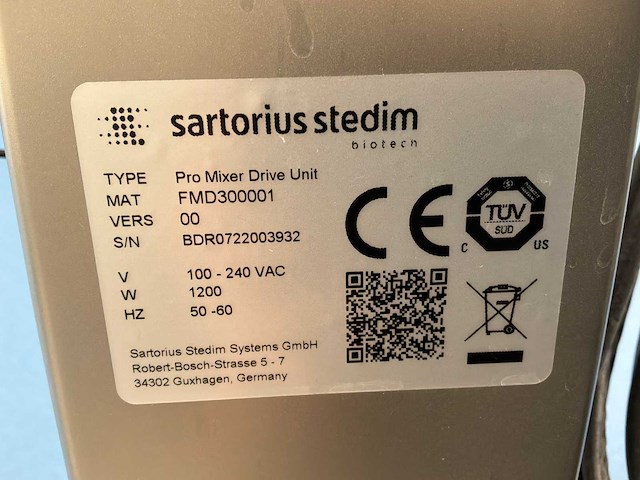 2023 sartorius palletank + pro mixer drive unit mobiel mengsysteem - afbeelding 5 van  12