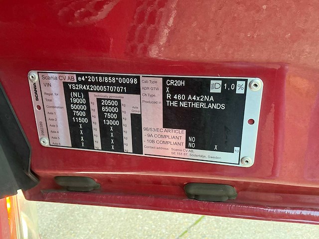 2023 scania r460 opleggertrekker - afbeelding 16 van  41