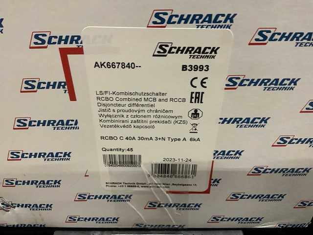 2023 schrack ak667840 aardlek automaat (45x) - afbeelding 2 van  2