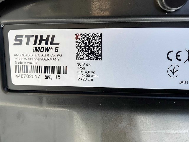 2023 stihl imow 5 robotmaaier - afbeelding 9 van  11