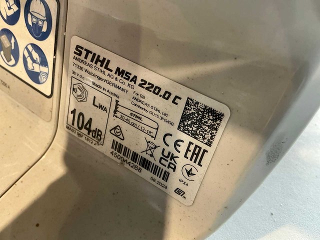 2023 stihl msa220c kettingzaag - afbeelding 4 van  4