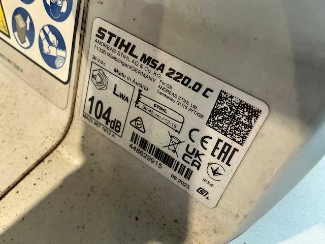 2023 stihl msa220c kettingzaag - afbeelding 6 van  6