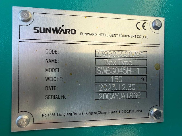 2023 sunward swbg045h-1 hydraulische sloophamer - afbeelding 6 van  6