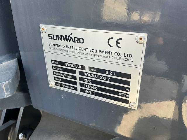 2023 sunward swe25uf minigraafmachine - afbeelding 15 van  23