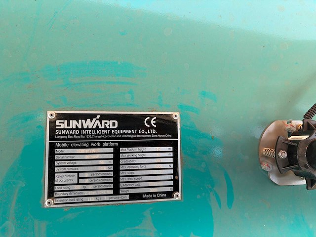 2023 sunward swsl1412dc hoogwerker - afbeelding 14 van  16