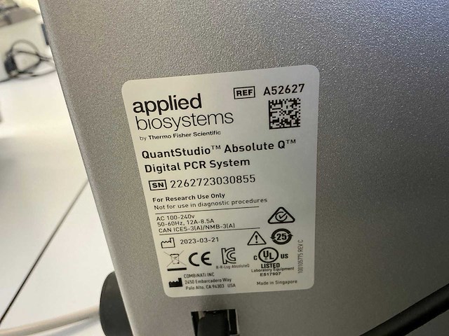 2023 toegepaste biosystemen door thermo fisher scientific quantstudio absolute q digital pcr-systeem - afbeelding 5 van  6