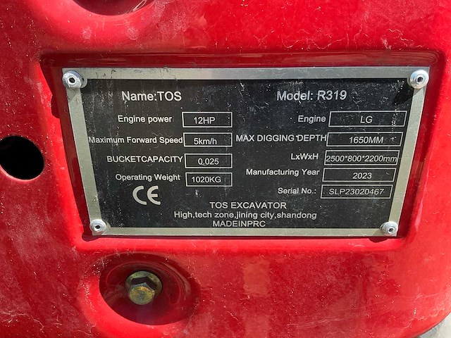 2023 tos r319 minigraafmachine - afbeelding 11 van  19
