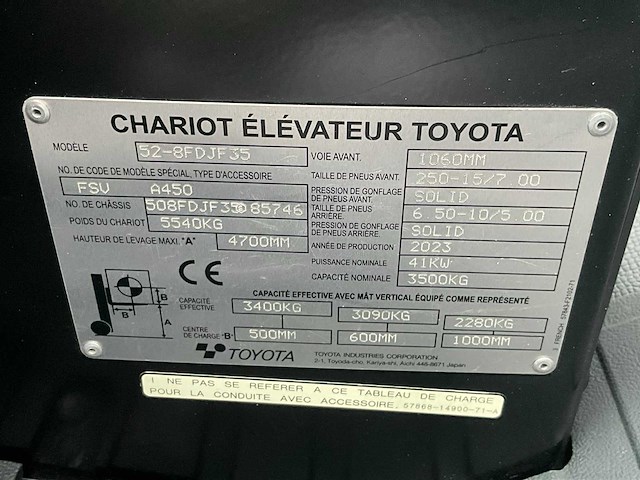 2023 toyota 52-8fdjf35 vorkheftruck - afbeelding 14 van  21