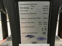 2023 toyota lpe200 elektrische palletwagen met platform - afbeelding 5 van  14