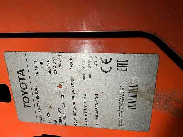 2023 toyota rre160h reachtruck - afbeelding 11 van  22