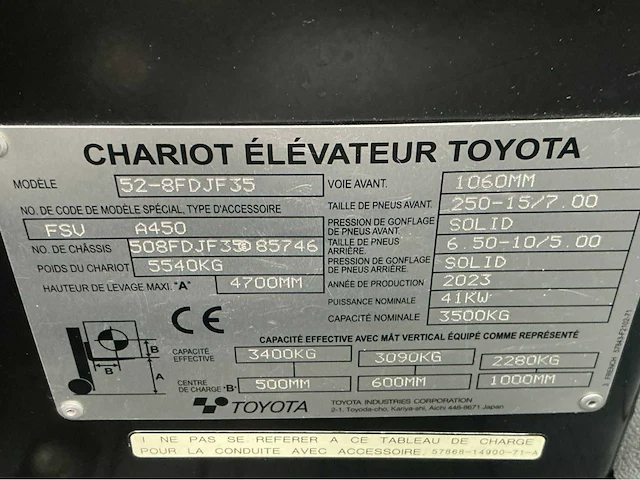 2023 toyota tonero35 vorkheftruck - afbeelding 6 van  14