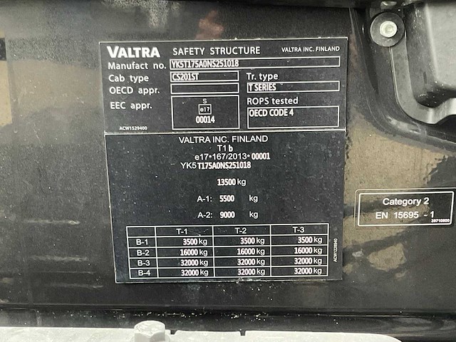 2023 valtra t175e active vierwielaangedreven landbouwtractor - afbeelding 11 van  19