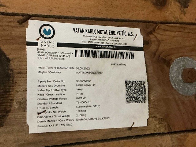 2023 vatan kablo ymvk stroomkabel - afbeelding 5 van  5
