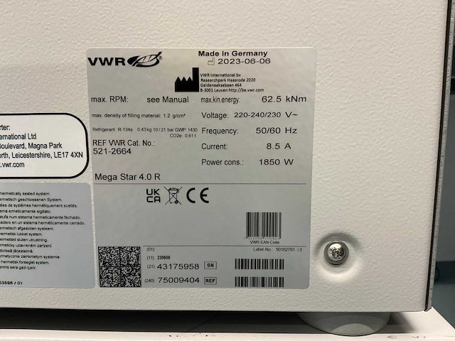 2023 vwr mega star 4.0r centrifuge - afbeelding 4 van  12