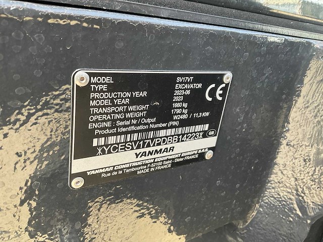 2023 yanmar sv17vt minigraafmachine - afbeelding 14 van  21