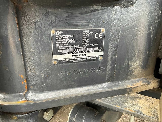 2023 yanmar vio 33-6 minigraafmachine - afbeelding 28 van  29