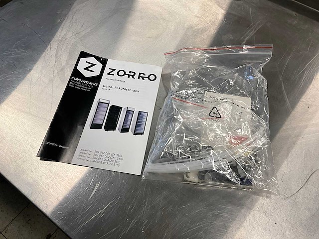 2023 zorro zk 280 glasdeur koelkast - afbeelding 8 van  9