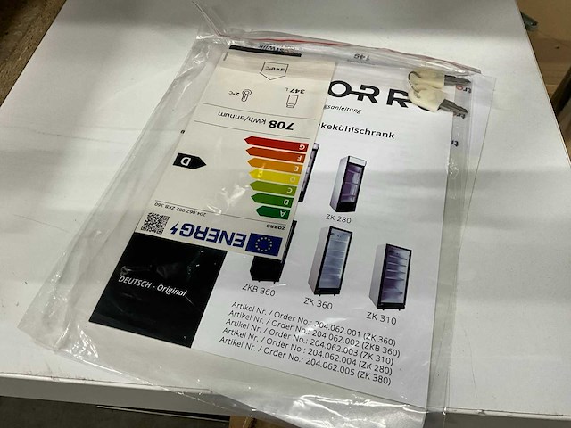 2023 zorro zkb 360 glasdeur koelkast - afbeelding 5 van  6