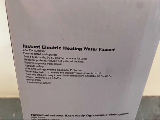 2024 30-60 elektrische warmwaterkraan - afbeelding 4 van  4