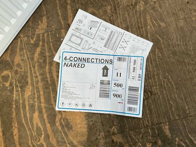 2024 4-connections naked 11 radiator 500x900mm (24x) - afbeelding 5 van  7