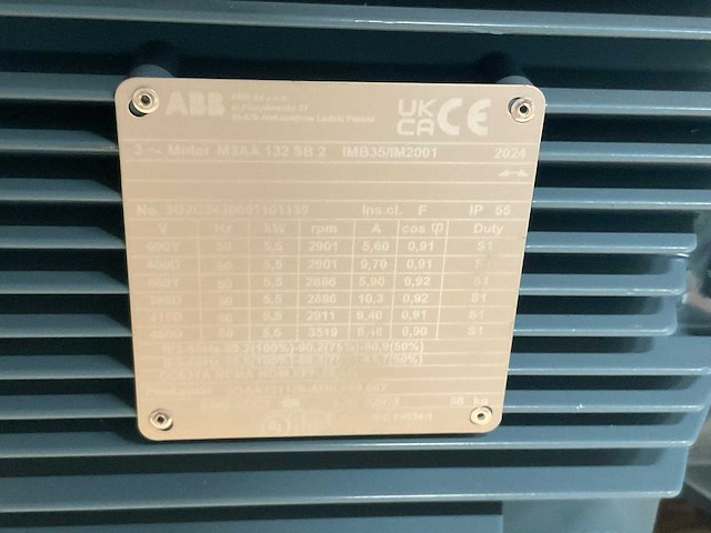 2024 abb m3aa 132 sb2 elektromotor - afbeelding 6 van  6