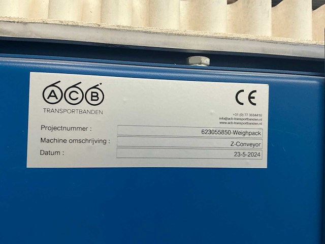 2024 acb z-conveyor opvoertransportband - afbeelding 8 van  8