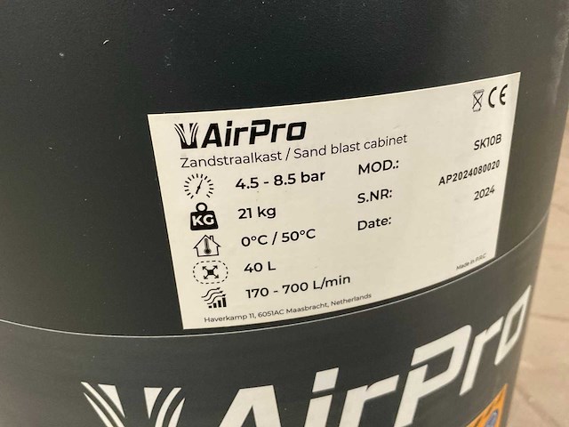 2024 airpro sk10b straalcabine - afbeelding 4 van  5