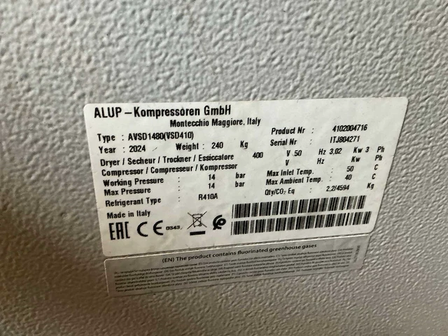 2024 alup avsd 1480 persluchtdroger - afbeelding 8 van  12