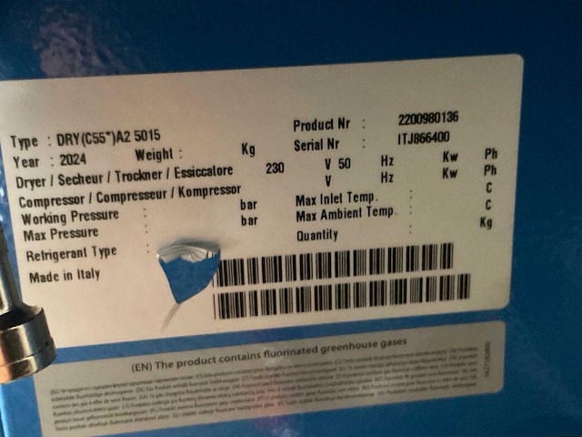 2024 alup sonetto7,5 + 200 schroefcompressor - afbeelding 10 van  10